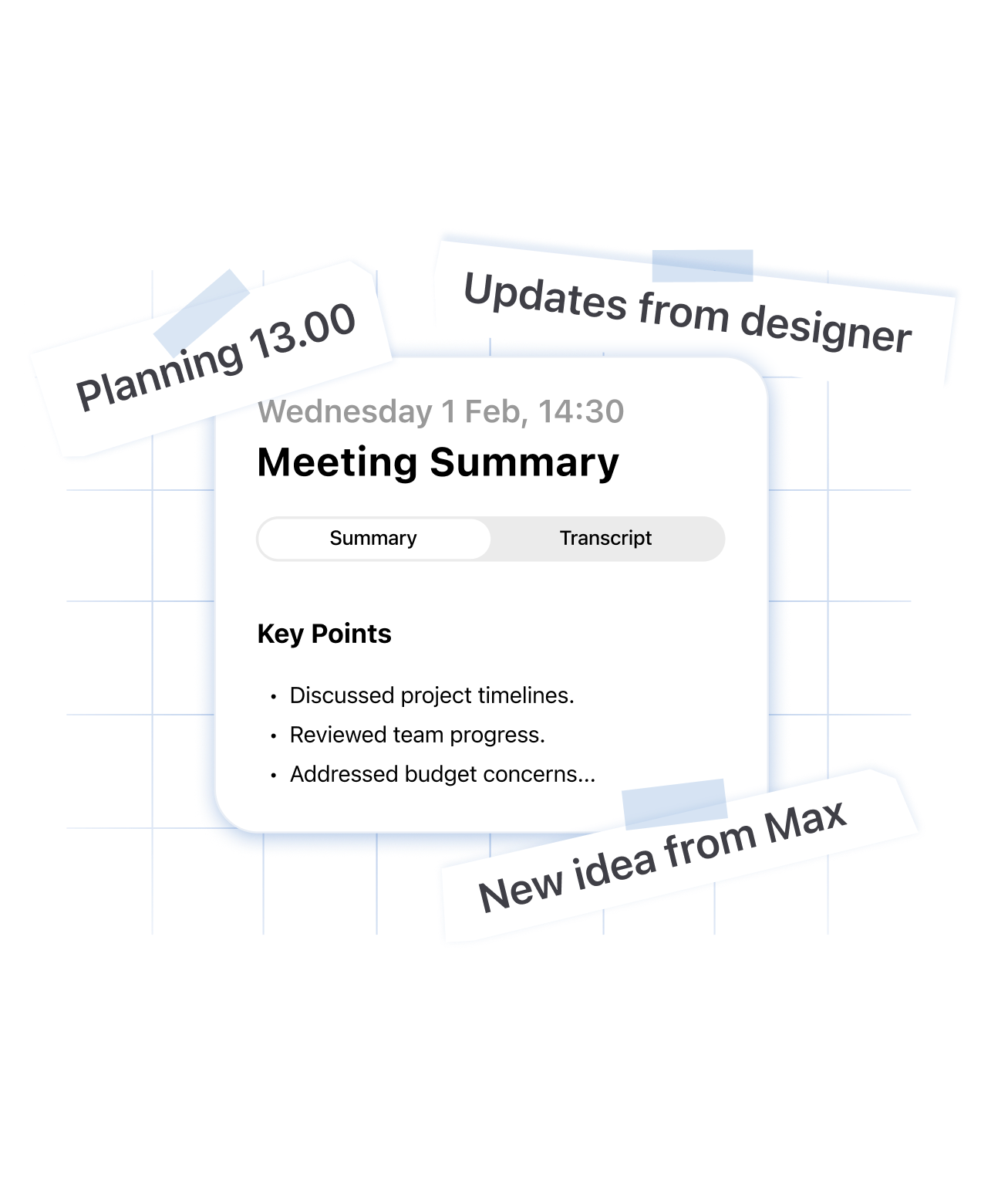 Instant summaries and actions